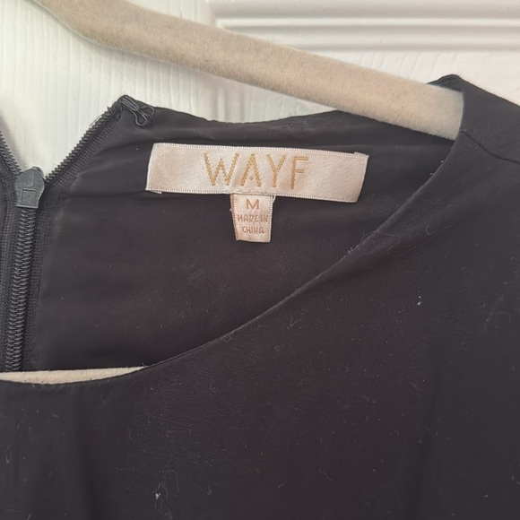 Women's WAYF Maxi Dress Black Tiered Cutouts Puff Sleeves Sized Medium - Picture 5 of 7